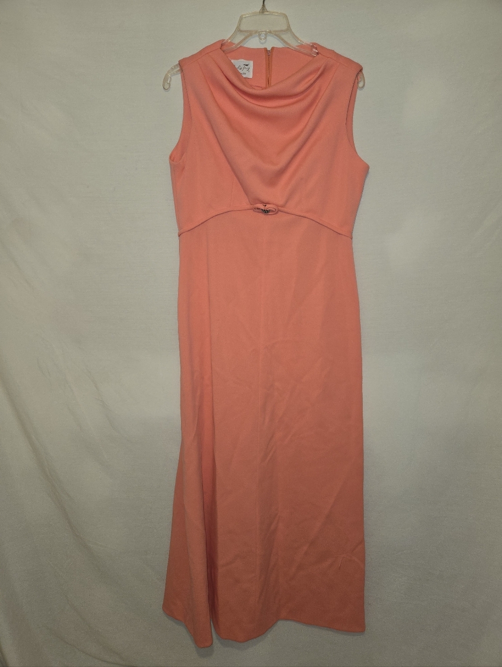 Vintage Sleeveless Maxi Length Leslie Fay Coal Dress See Measurements
